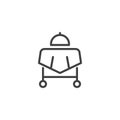 In Room Dining line icon