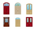 Room door set of icons, interior entrance design