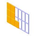 Room drywall icon isometric vector. Wall house