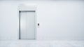 Room with elevator and blank wall Royalty Free Stock Photo