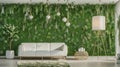 Room exuded a refreshing and natural ambiance with its grass wall, adding a touch of vibrant greenery to the otherwise pristine