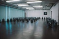 a room filled with robots, each one programmed to perform a specific task