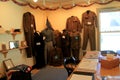 Room filled with soldier`s uniforms and war memorabilia, Starr Clark Tin Shop Museum, Mexico, New York, 2016