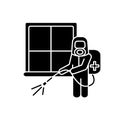 Room fumigation black glyph icon