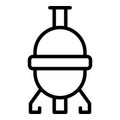 Room gas boiler icon outline vector. Hot energy