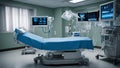 room in hospital A scene of a medical equipment in an ICU ward of a hospital. Royalty Free Stock Photo