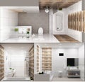 Mock up room interior design toilet room modern style.3D rendering