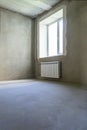 Room interior with radiator and without decoration Royalty Free Stock Photo