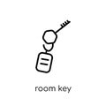 Room key icon from Hotel collection. Royalty Free Stock Photo