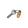 Room key icon. Signs and symbols can be used for web, logo, mobile app, UI, UX Royalty Free Stock Photo