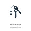 Room key icon vector. Trendy flat room key icon from hotel collection isolated on white background. Vector illustration can be Royalty Free Stock Photo