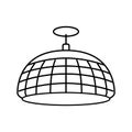 room lamp ceiling line icon vector illustration