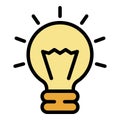 Room light bulb icon color outline vector Royalty Free Stock Photo