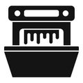 Room machine dishwasher icon simple vector. Broken appliance