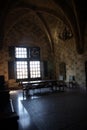 Room in a medieval castle in Rhodes island