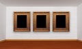 Room with picture frames Royalty Free Stock Photo