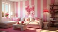 room pink stripes