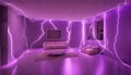 Room with purple ambient