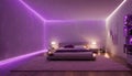 Room with purple ambient