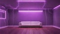 Room with purple ambient