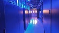 room with rows of server hardware in data center timelapse Royalty Free Stock Photo