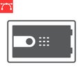 In room safe glyph icon Royalty Free Stock Photo