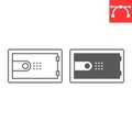 In room safe line and glyph icon Royalty Free Stock Photo