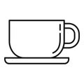 Room service coffee cup icon, outline style Royalty Free Stock Photo