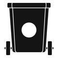 Room service garbage cart icon, simple style Royalty Free Stock Photo