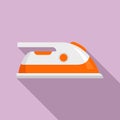 Room service iron icon, flat style