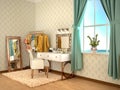 room to bring myself up from dressing table. Royalty Free Stock Photo