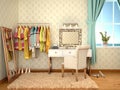 Room to bring myself up from dressing table. Royalty Free Stock Photo