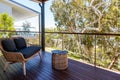 Room with a view, shady deck facing greenery