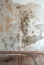 Room With Wall Covered in Paint backdrop background. Generative AI Royalty Free Stock Photo