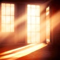 A room with windows in sunlight Royalty Free Stock Photo
