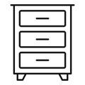 Room wood drawer icon, outline style Royalty Free Stock Photo