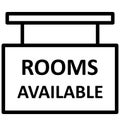 Rooms Available Isolated Vector icon that can be easily edit or modified. Royalty Free Stock Photo