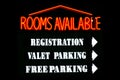 Rooms Available Neon Sign Royalty Free Stock Photo