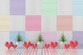 Rooms of Love on Valentine`s Day. Background and interior. 3D render. Royalty Free Stock Photo