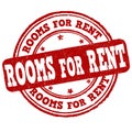 Rooms for rent grunge rubber stamp Royalty Free Stock Photo