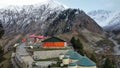 Roomy hotel in Batakundi with snow-capped mountains on the background