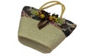 Roomy straw bag Royalty Free Stock Photo