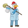 Rooser cleaner vector illustration Royalty Free Stock Photo