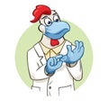 Rooser scientist vector illustration Royalty Free Stock Photo