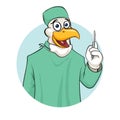 Rooser surgeon with scalpel Royalty Free Stock Photo