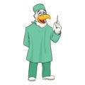 Rooser surgeon vector illustration Royalty Free Stock Photo