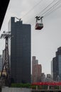 The Roosevelt Island Tramway is an aerial tramway that connects Roosevelt Island to the Upper East Side of Manhattan Royalty Free Stock Photo