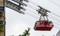 The Roosevelt Island Tramway is an aerial tramway that connects Roosevelt Island to the Upper East Side of Manhattan Royalty Free Stock Photo