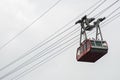 The Roosevelt Island Tramway is an aerial tramway that connects Roosevelt Island to the Upper East Side of Manhattan Royalty Free Stock Photo