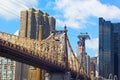 Roosevelt Island Tramway and Queensboro Bridge. Royalty Free Stock Photo